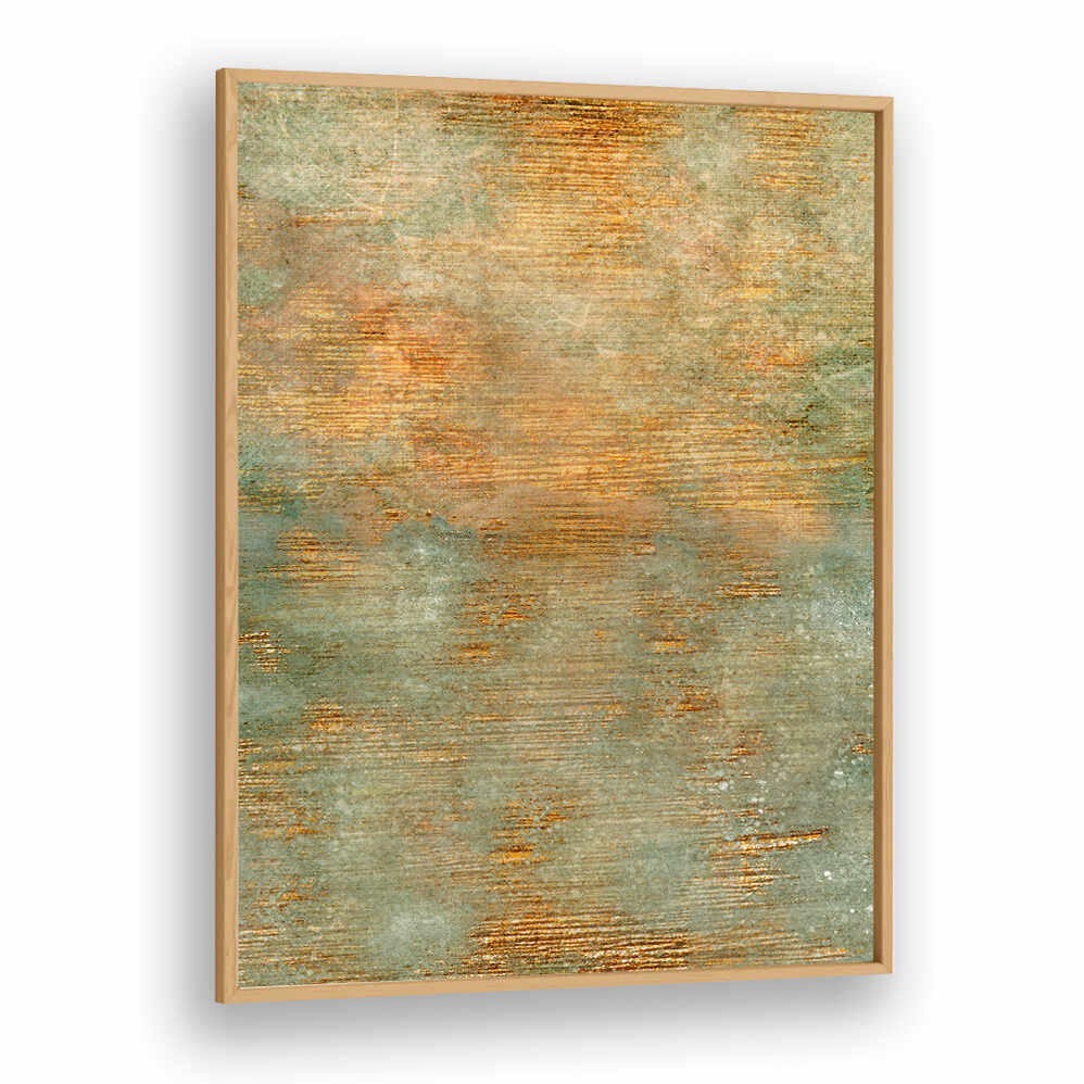ABSTRACT GREEN GOLD ART , ABSTRACT PAINTINGS