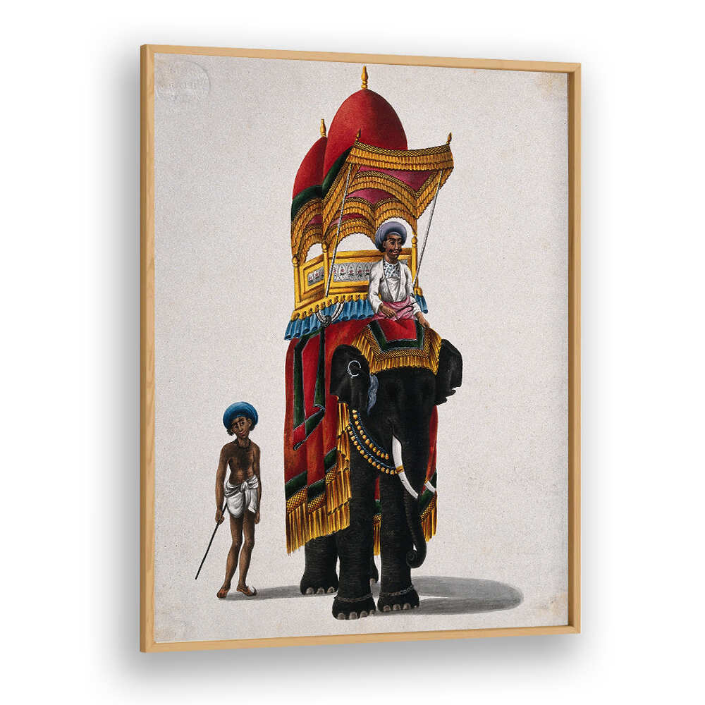 AN ELEPHANT CARRYING A HOWDAH