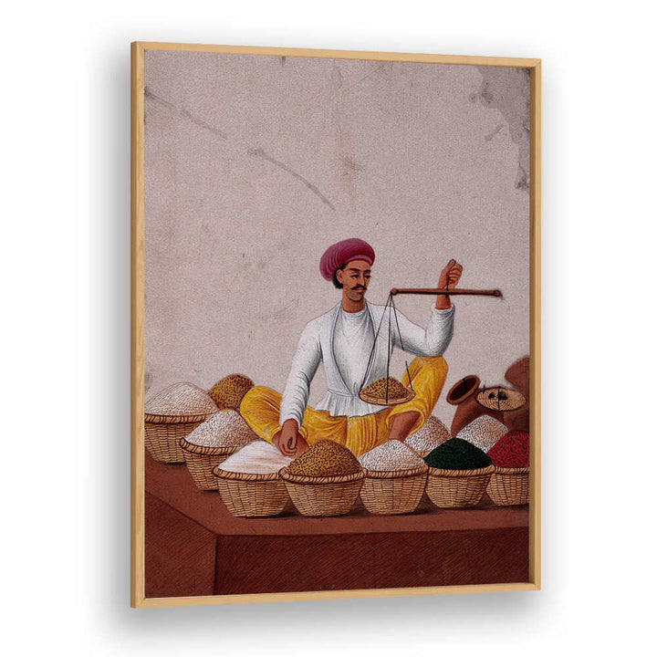 A SHOPKEEPER WEIGHING PULSES