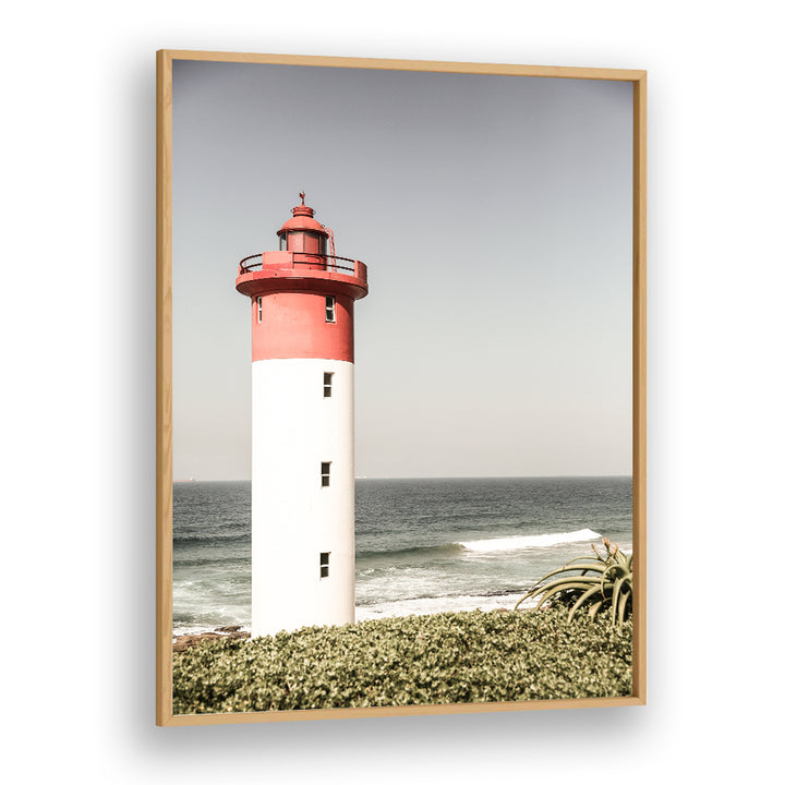 Oakwood Plain BEACON BY THE SEA , BEACH PAINTINGS framed lighthouse print overlooking ocean and dunes