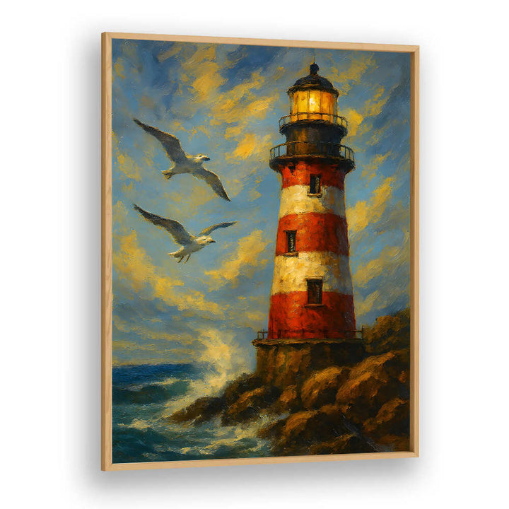 BEACON OF THE RED TOWER , EXPRESSIONISM PAINTINGS