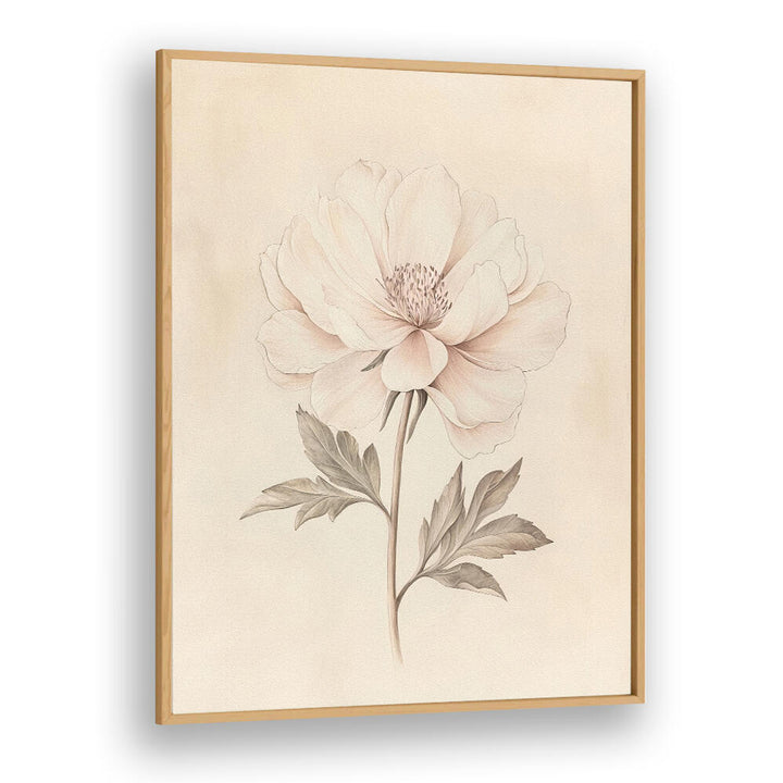 BEIGE FLOWER , FLORAL FLOWER PAINTINGS