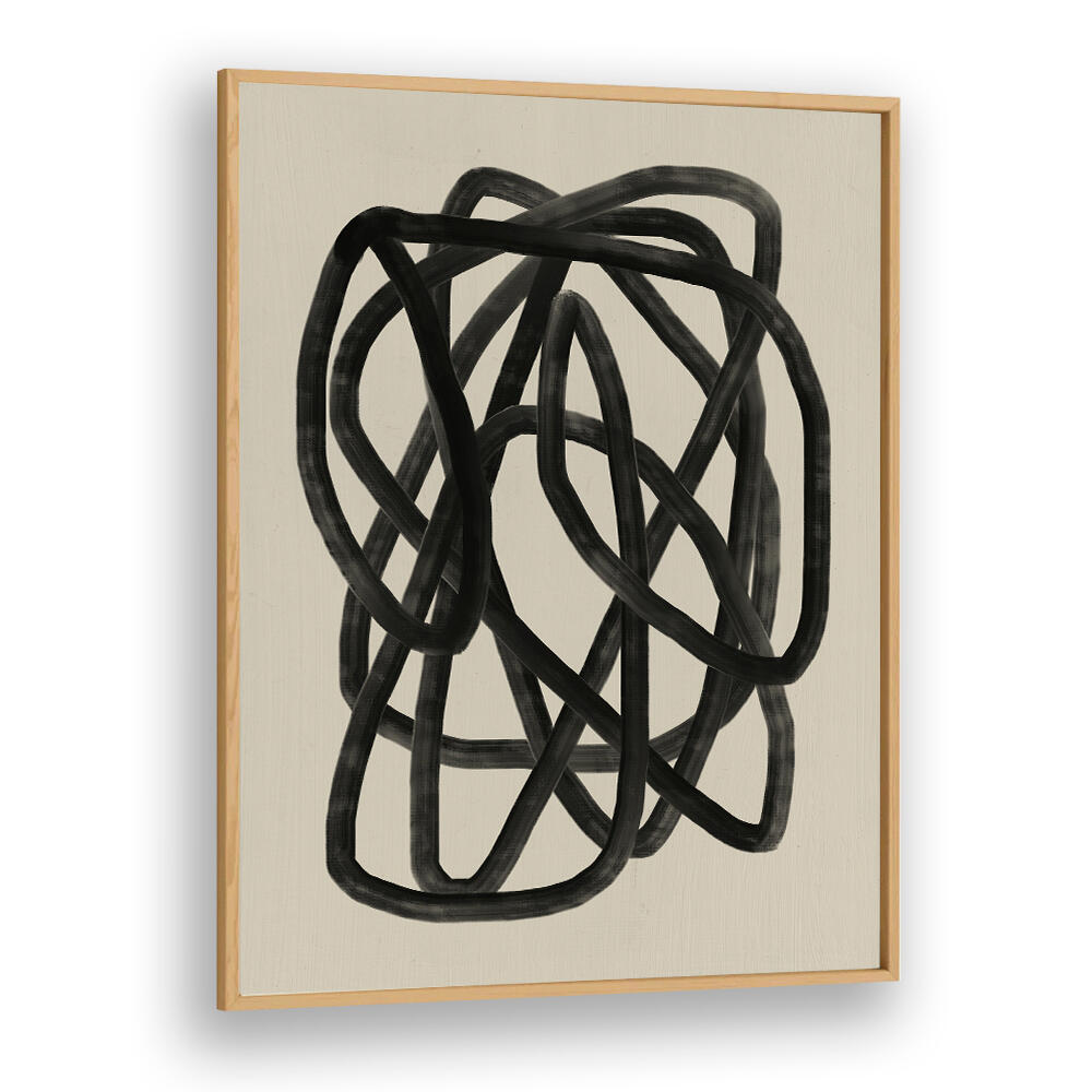 BLACK BEIGE CANVAS , LINE ART PAINTINGS