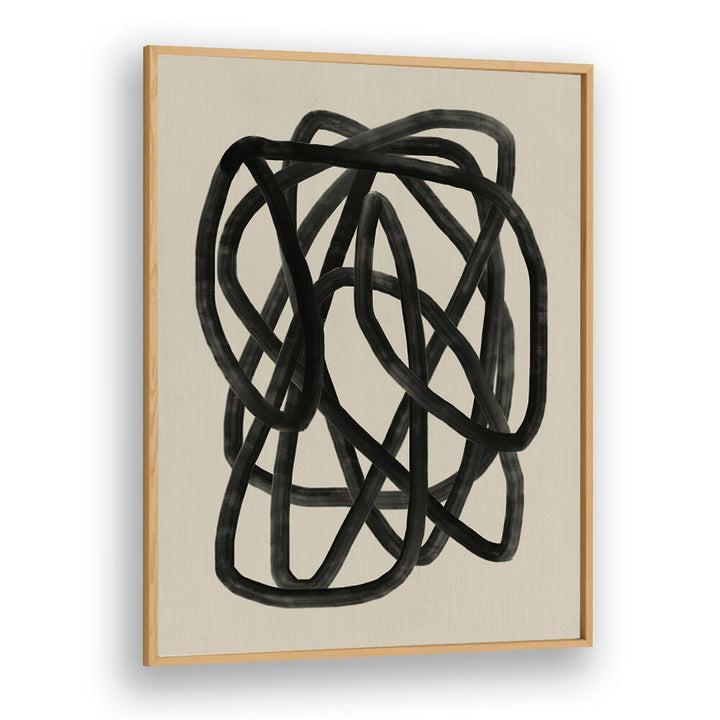 BLACK BEIGE CANVAS , LINE ART PAINTINGS