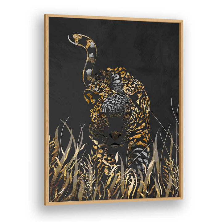 BLACK GOLD JAGUAR , ANIMAL PAINTINGS