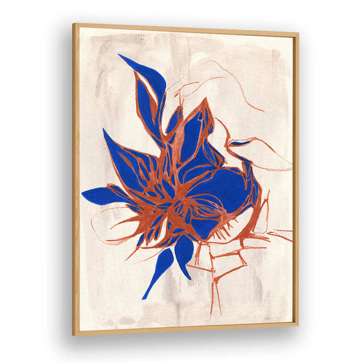 BLUE FLORAL ELEGANCE III , ORGANIC FORMS