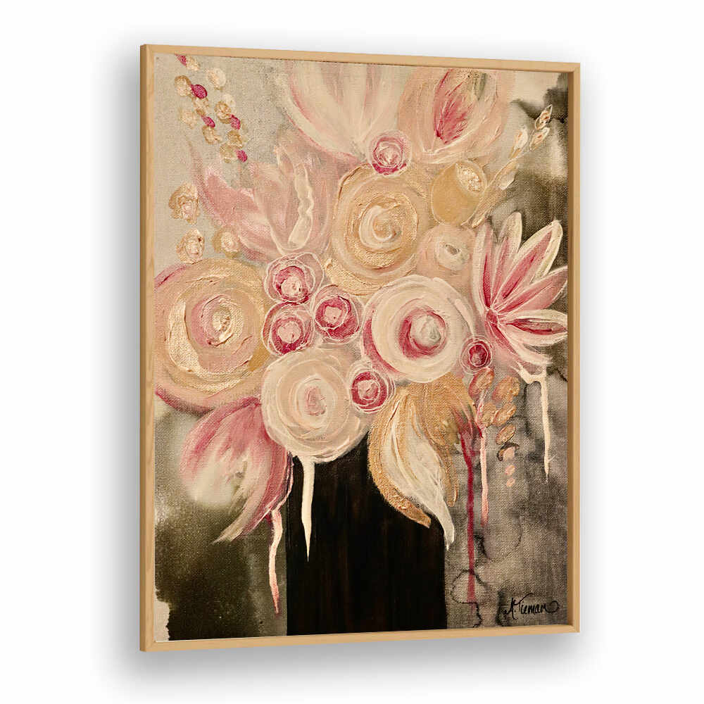 Blush Floral Flower Paintings showcase elegant blooms in soft colors, perfect for enhancing any room's decor.