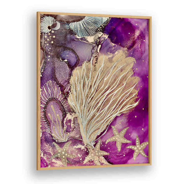Vibrant BLUSHING REEF, BEACH PAINTINGS featuring coral and starfish, perfect for a coastal home decor update.