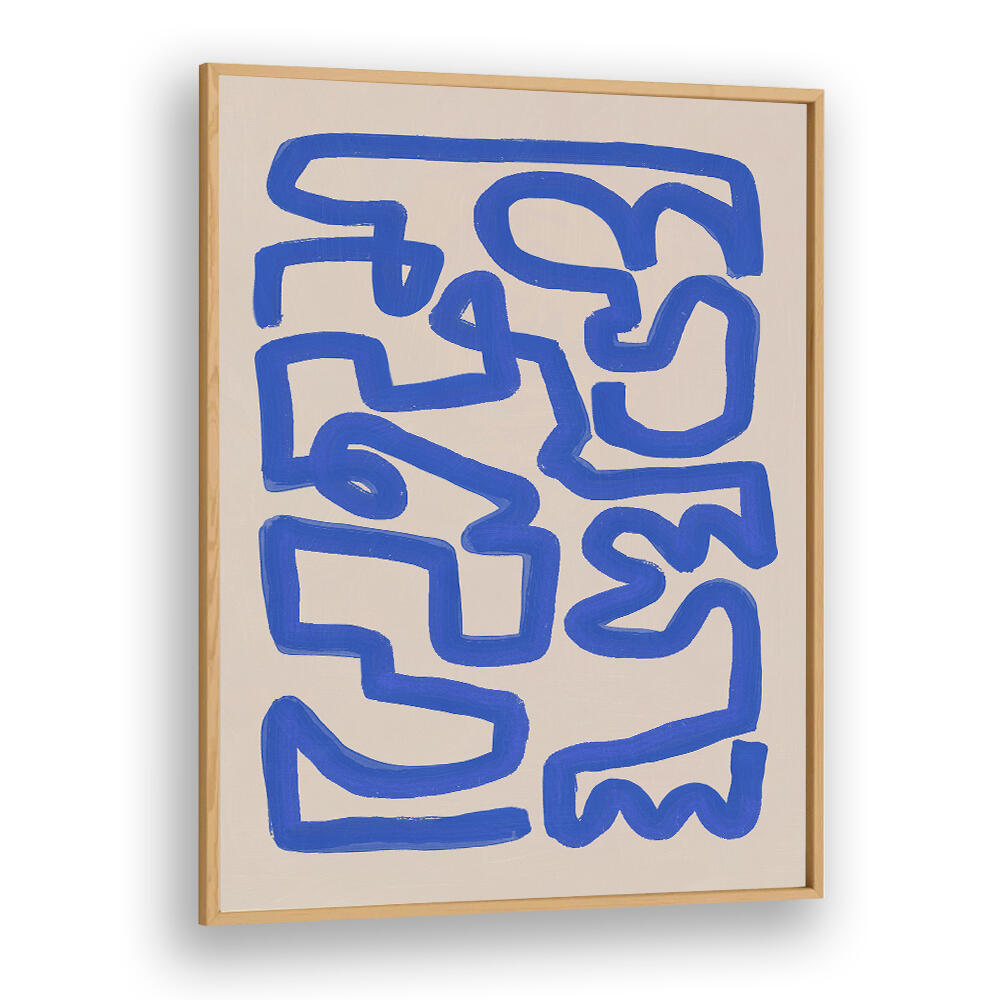 BOLD BLUE LINES , LINE ART PAINTINGS