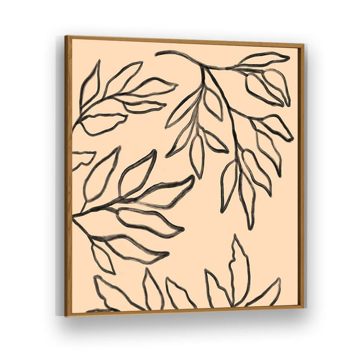 Stylish BOTANICAL ABSTRACT IV, FLORAL FLOWER PAINTINGS featuring elegant leaf designs on a soft background. Perfect for decor.