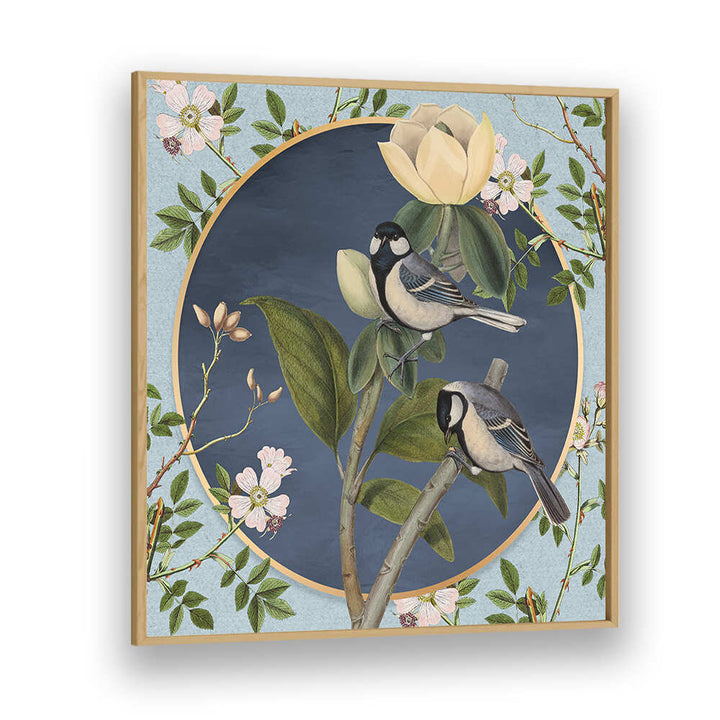 BOTANICAL COLLAGE WITH BIRDS