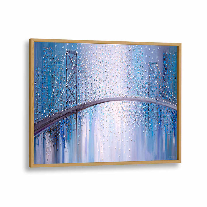 BRIDGE IN THE MIST , MODERN IMPRESSIONISM PAINTINGS
