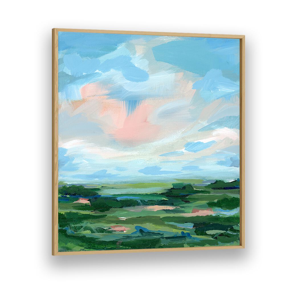 Vibrant sky and landscapes in COME AWAY, ABSTRACT PAINTINGS, perfect for brightening any space.