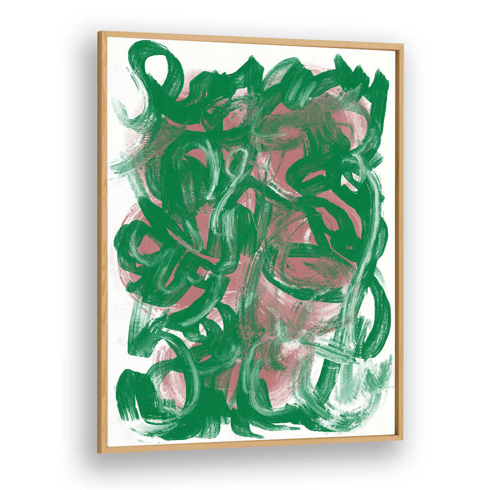 CHAOS GREEN LARGE, ABSTRACT PAINTINGS
