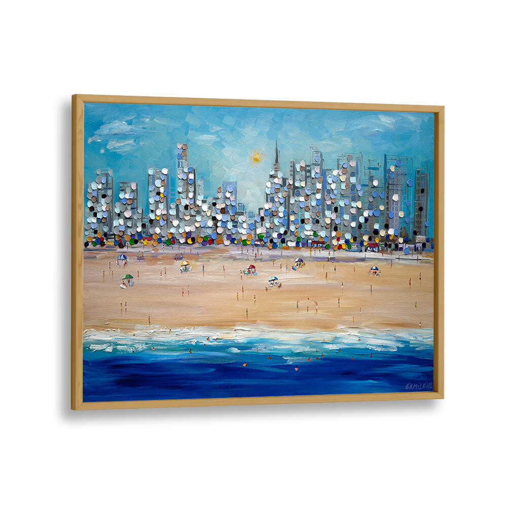 CITY BEACH , MODERN IMPRESSIONISM PAINTINGS