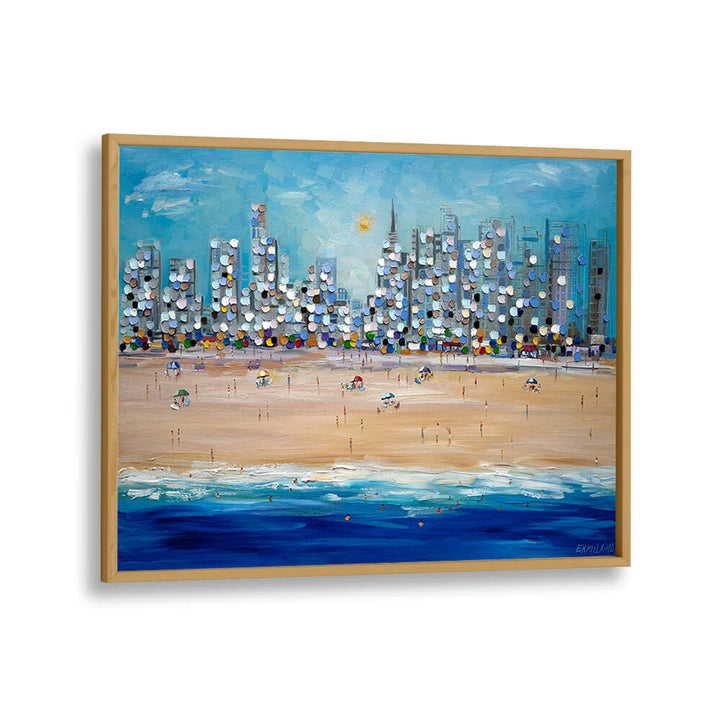 CITY BEACH , MODERN IMPRESSIONISM PAINTINGS