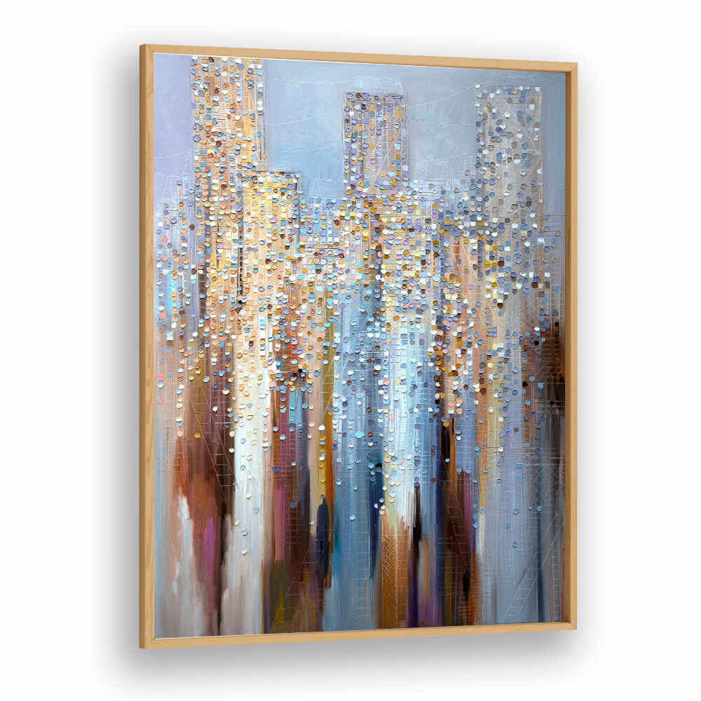 CITY IN THE CLOUDS , MODERN IMPRESSIONISM PAINTINGS