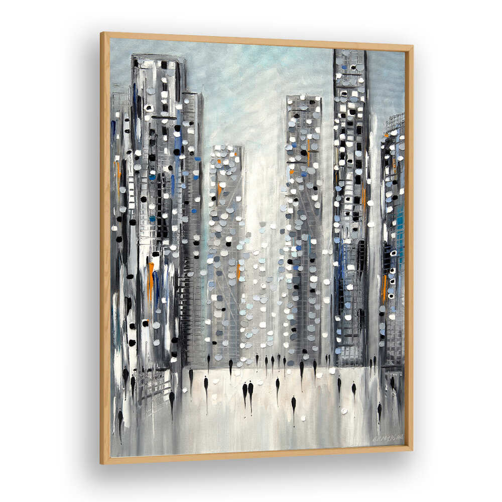 CITY REFLECTIONS , MODERN IMPRESSIONISM PAINTINGS