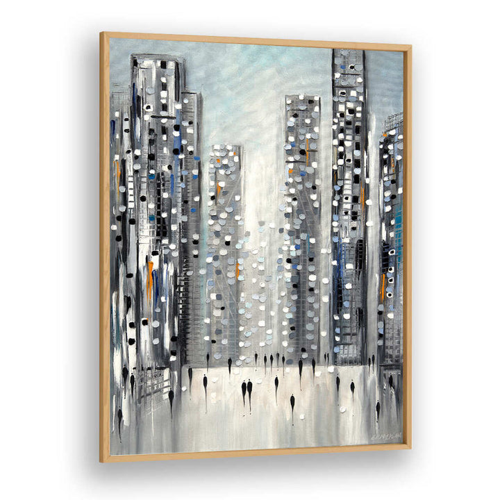 CITY REFLECTIONS , MODERN IMPRESSIONISM PAINTINGS