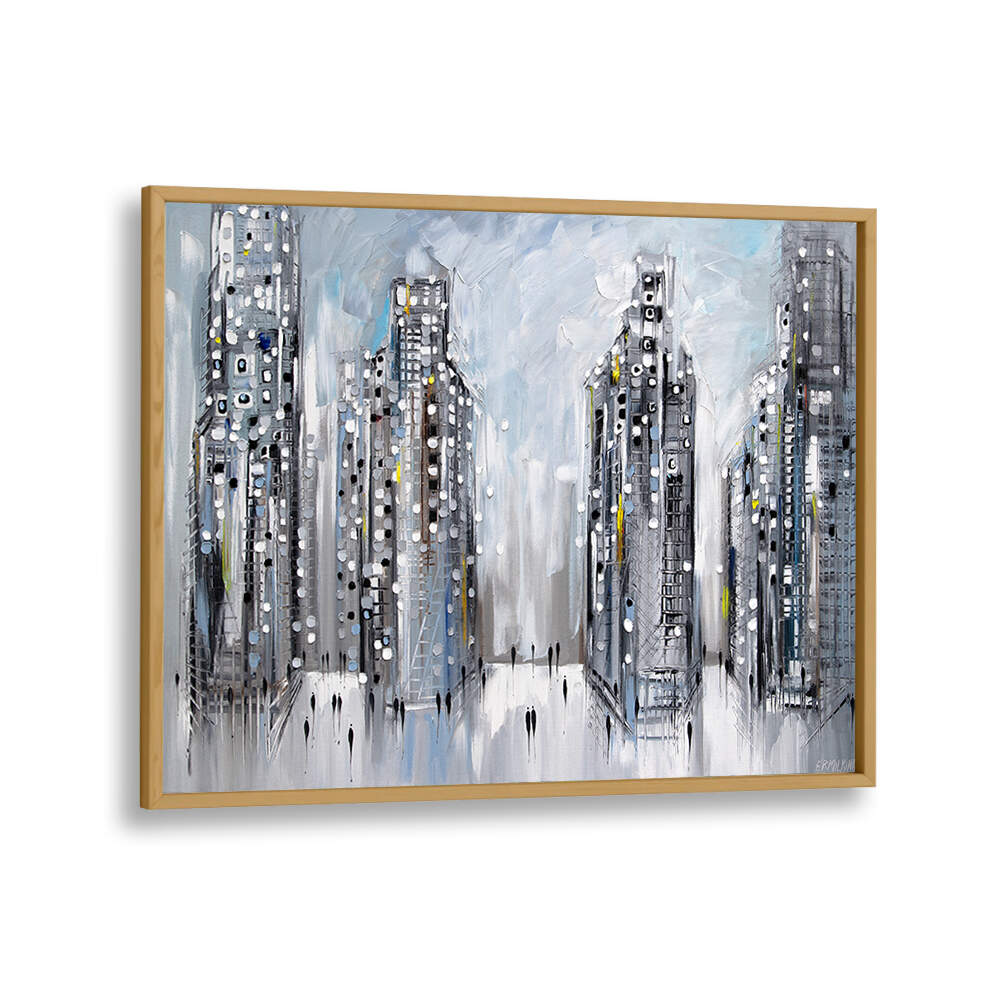 CITY STREET SCENE , MODERN IMPRESSIONISM PAINTINGS