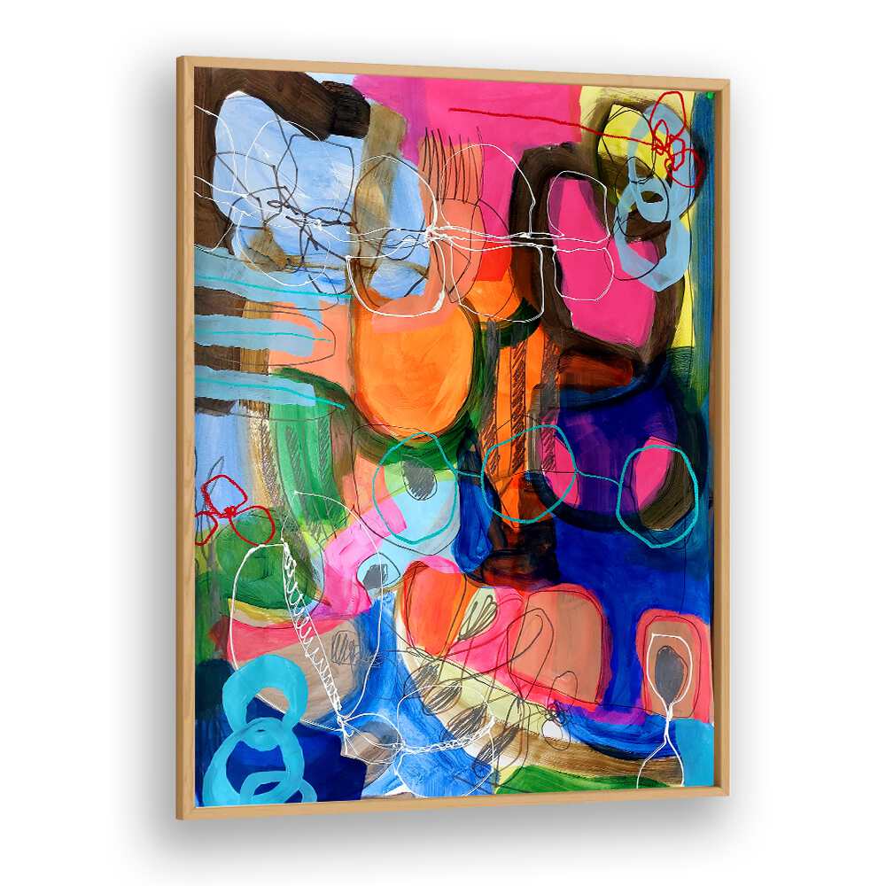Vibrant COMPOSITION FOR A SUNDAY MORNING II, ABSTRACT PAINTINGS, perfect for enhancing modern living spaces.