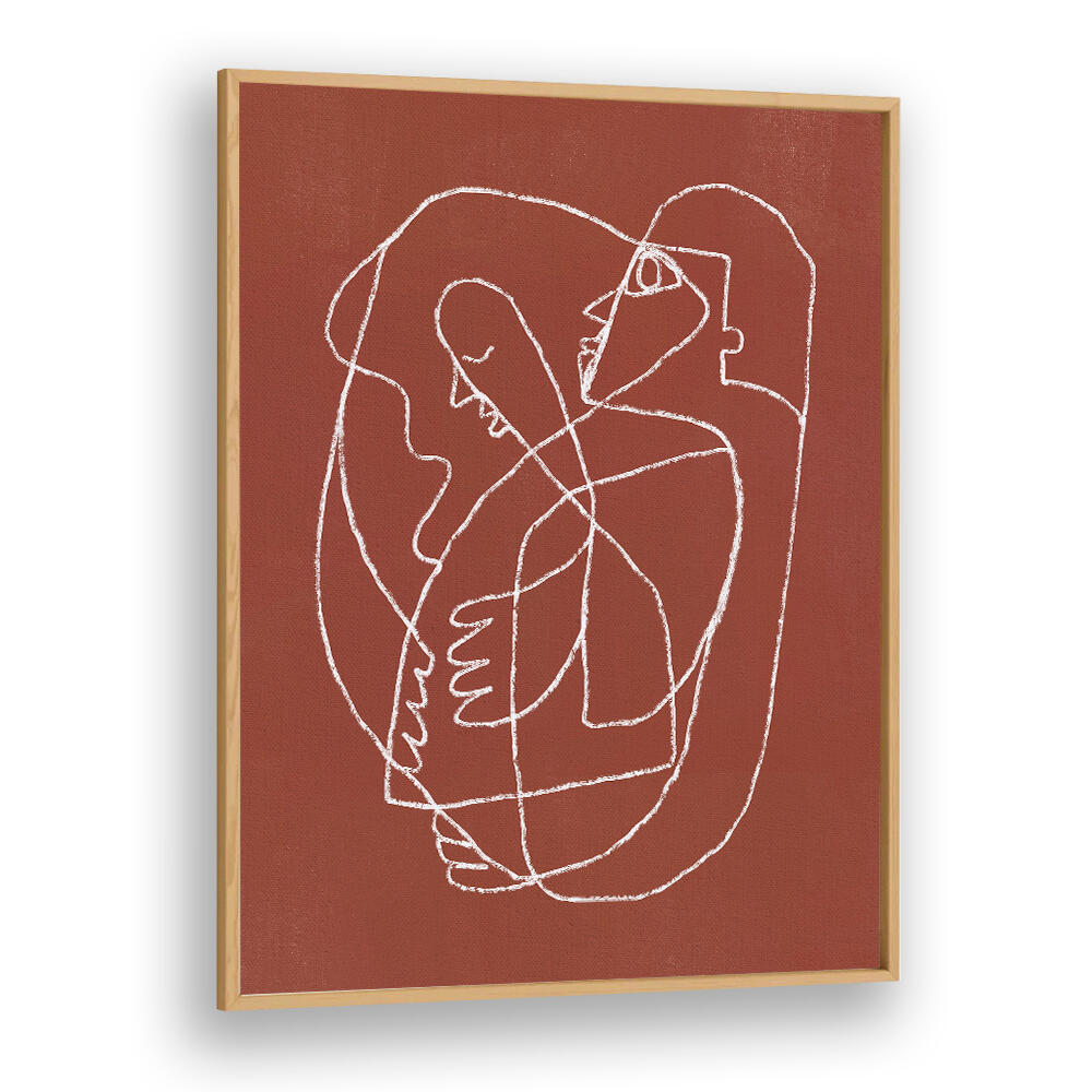 COUPLE HUGGING , LINE ART PAINTINGS