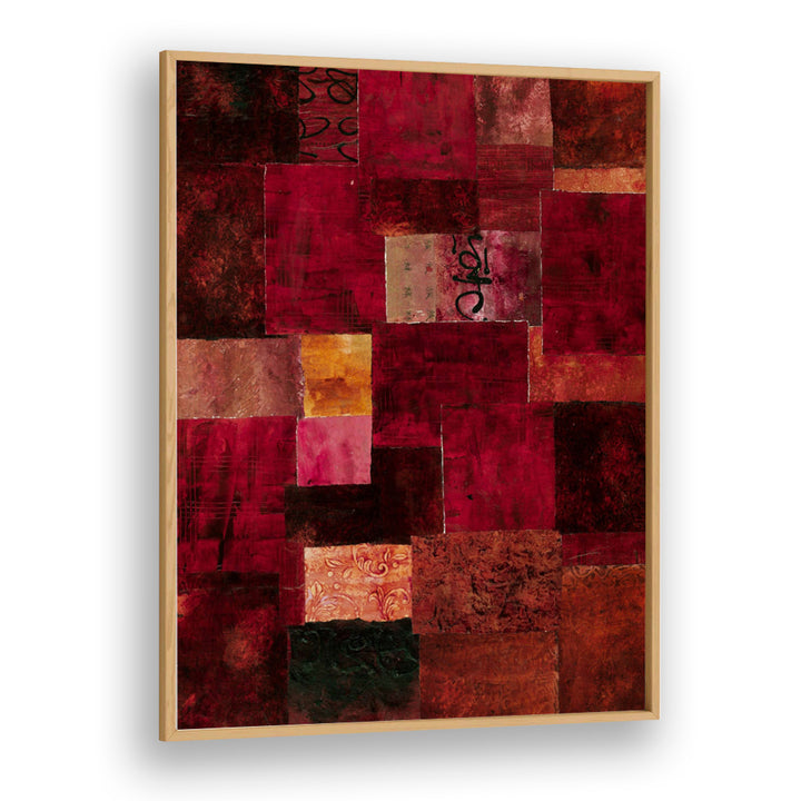 CRIMSON PATCHWORK ABSTRACT