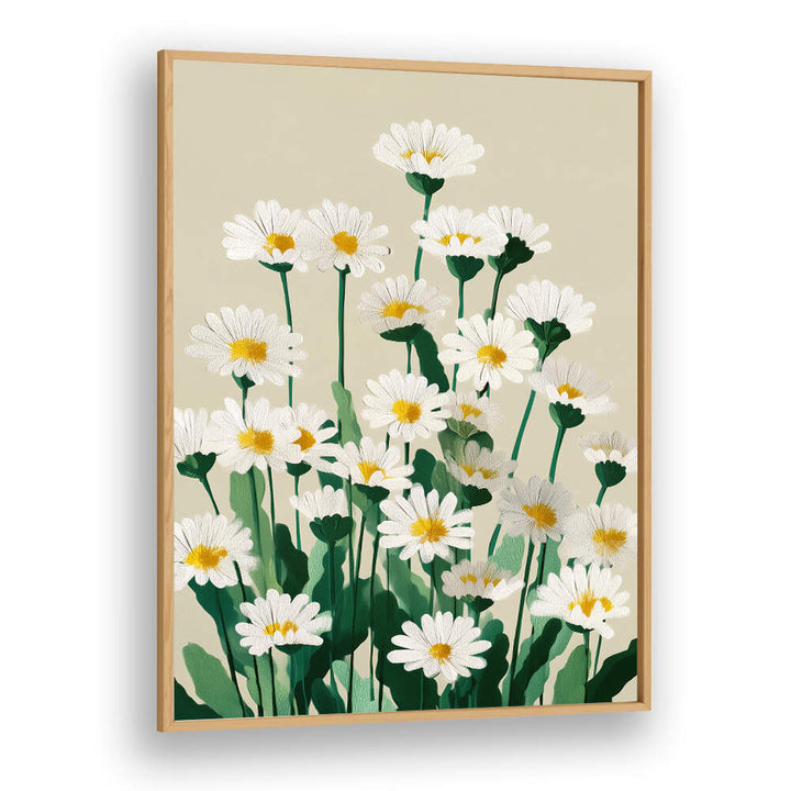 DAISY MEADOW MORNING , FLORAL FLOWER PAINTINGS