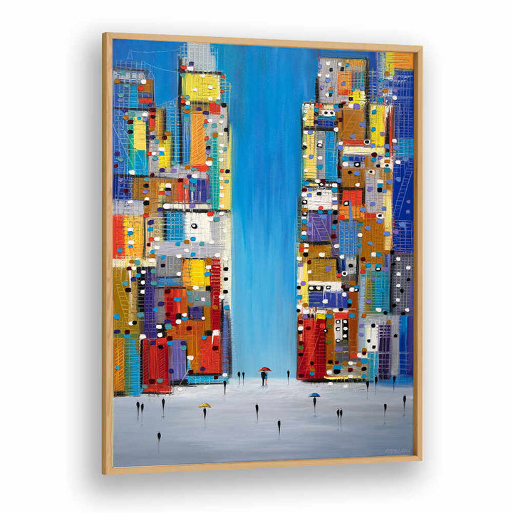 DAY IN THE CITY , MODERN IMPRESSIONISM PAINTINGS