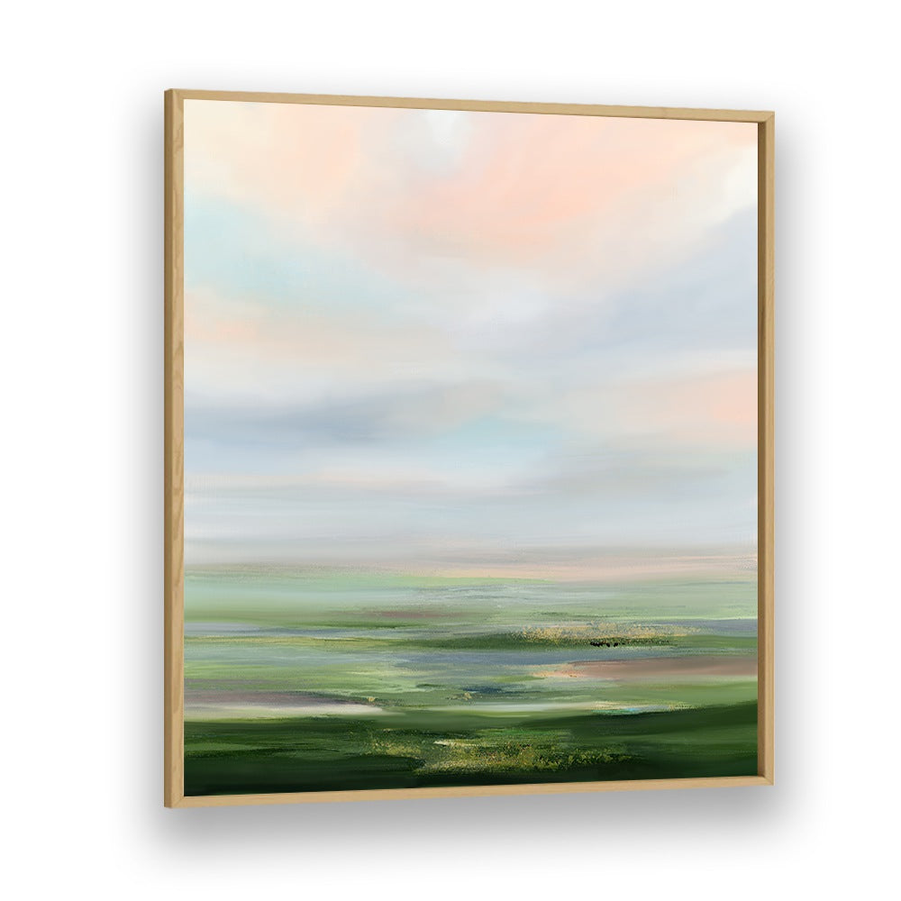 Elegant EVENING GLOW, ABSTRACT PAINTINGS reflecting serene hues, perfect for enhancing any home decor ambiance.