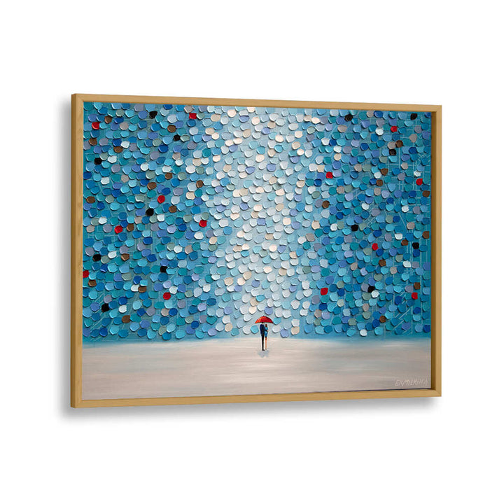 EAST SIDE STORY ON A RAINY DAY , MODERN IMPRESSIONISM PAINTINGS