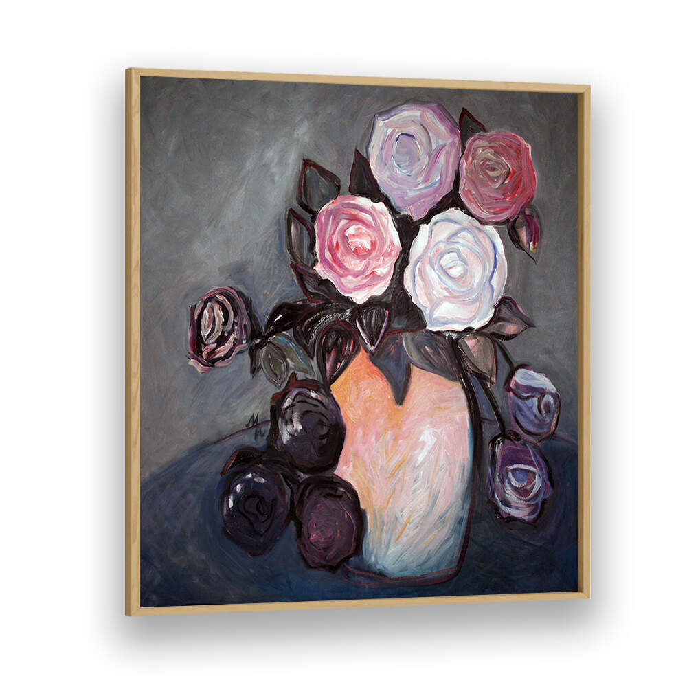 SUNSET LOVE , FLORAL FLOWER PAINTINGS