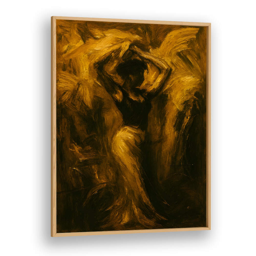 FIGURE IN THE INFERNO , EXPRESSIONISM PAINTINGS