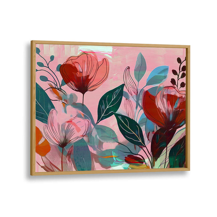 FLOWERS GARDEN I , FLORAL FLOWER PAINTINGS