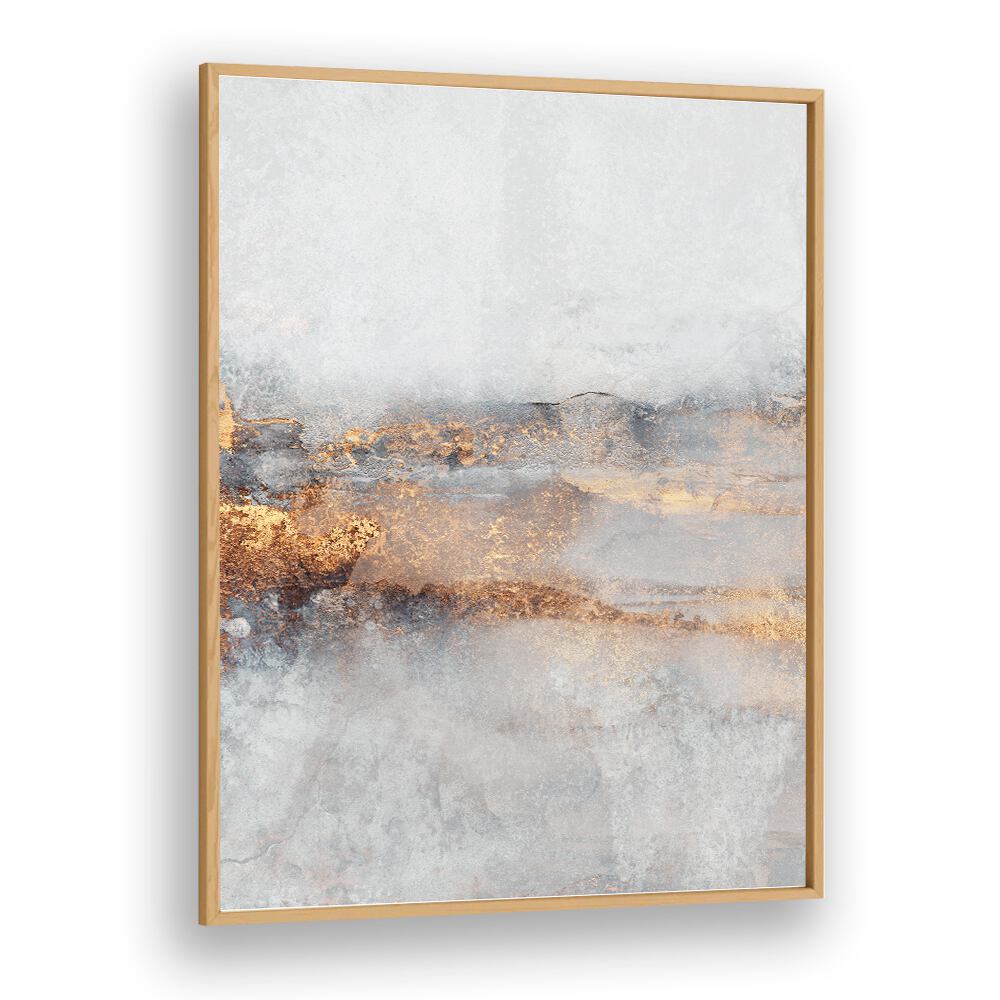 Elegant FOG, ABSTRACT PAINTINGS featuring soft hues and metallic accents, perfect for modern living spaces.