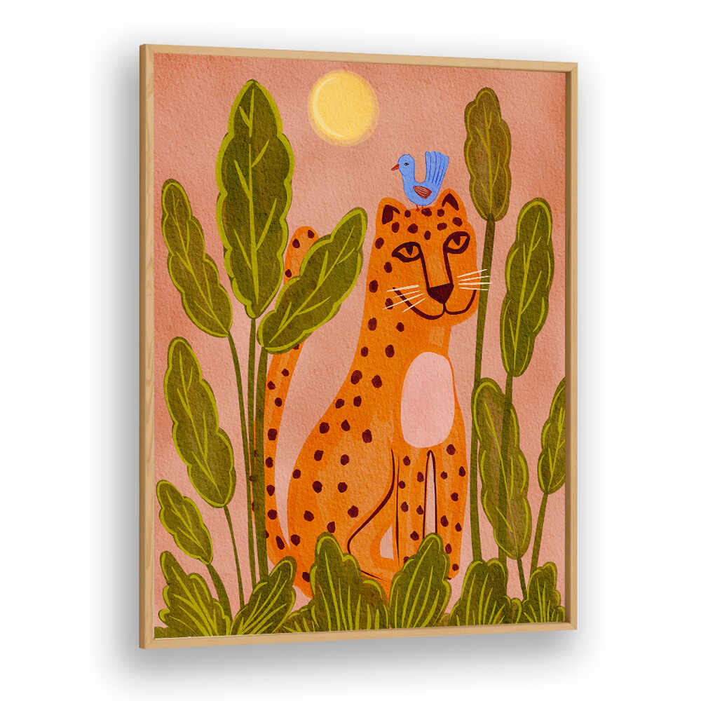 FRIENDLY LEOPARD & BIRD