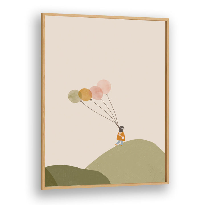 GIRL AND HER BALLOONS , KIDS ROOM PAINTINGS