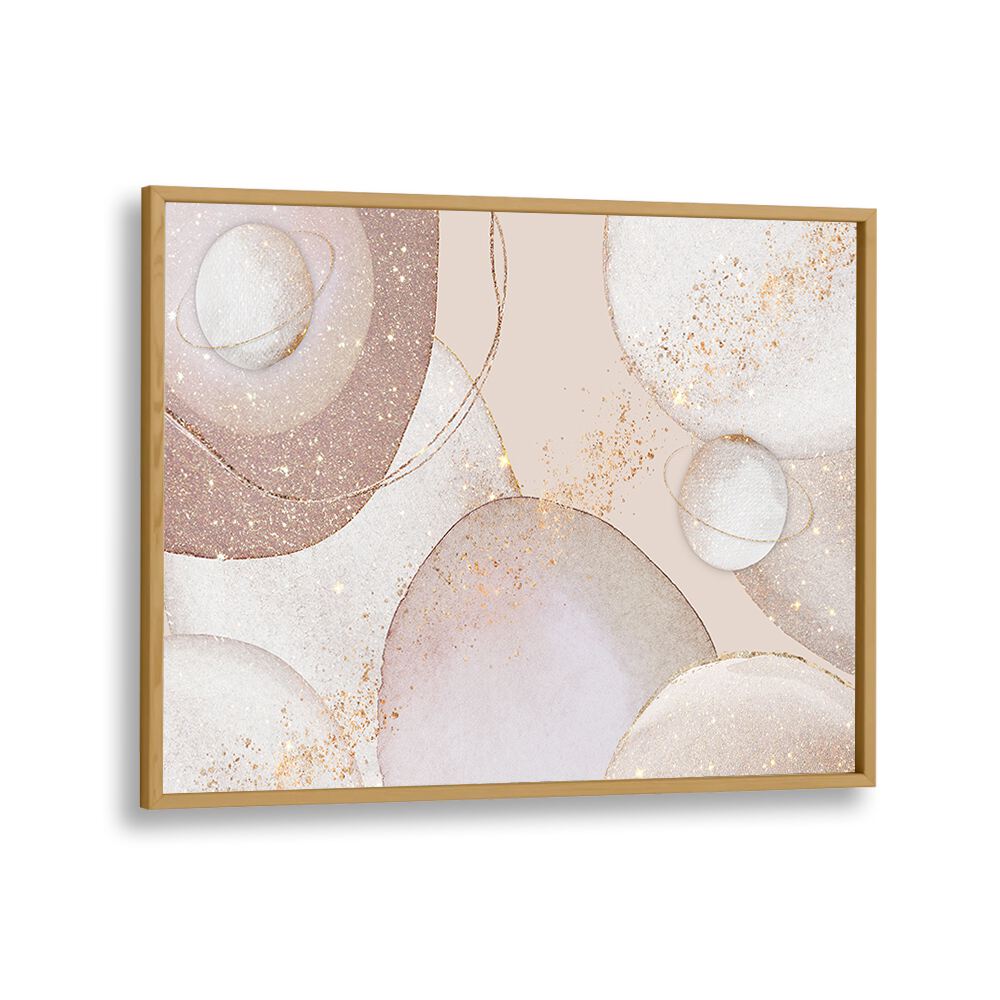 Stunning GOLDEN GALAXY, ABSTRACT PAINTINGS featuring soft hues and cosmic elements to elevate your decor.