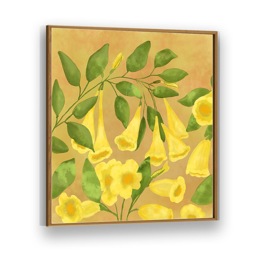 Golden Harmony, Floral Flower Paintings showcase vibrant blooms and lush greens, perfect for enhancing your living space.