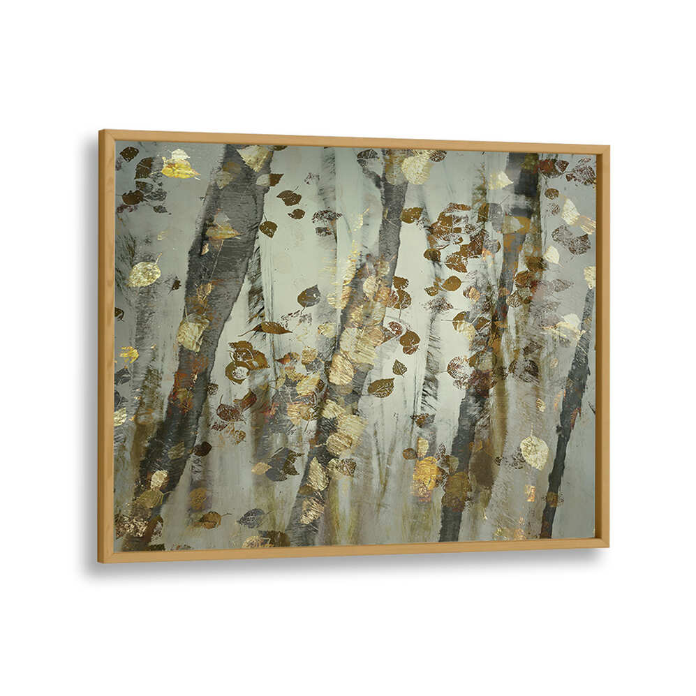 GOLDEN LEAVES ,  FLORAL FLOWER PAINTINGS