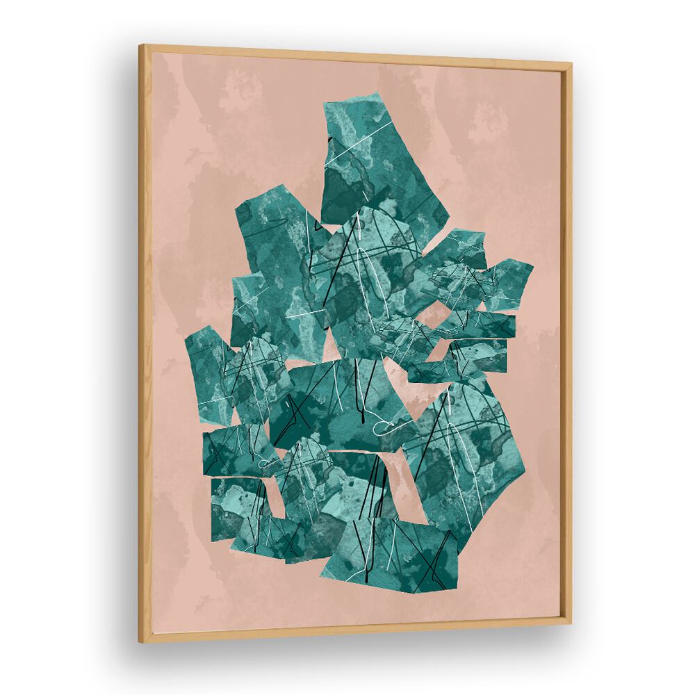 Stylish green geometric shapes art print, perfect for modern decor. Enhance your space with these geometric art prints.
