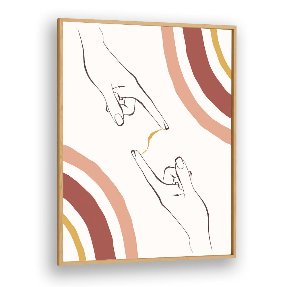 HANDS CONNECT , BOHO ART PAINTINGS