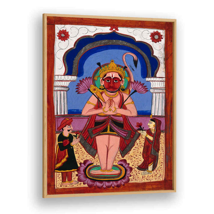 HANUMAN WITH TWO WORSHIPPERS