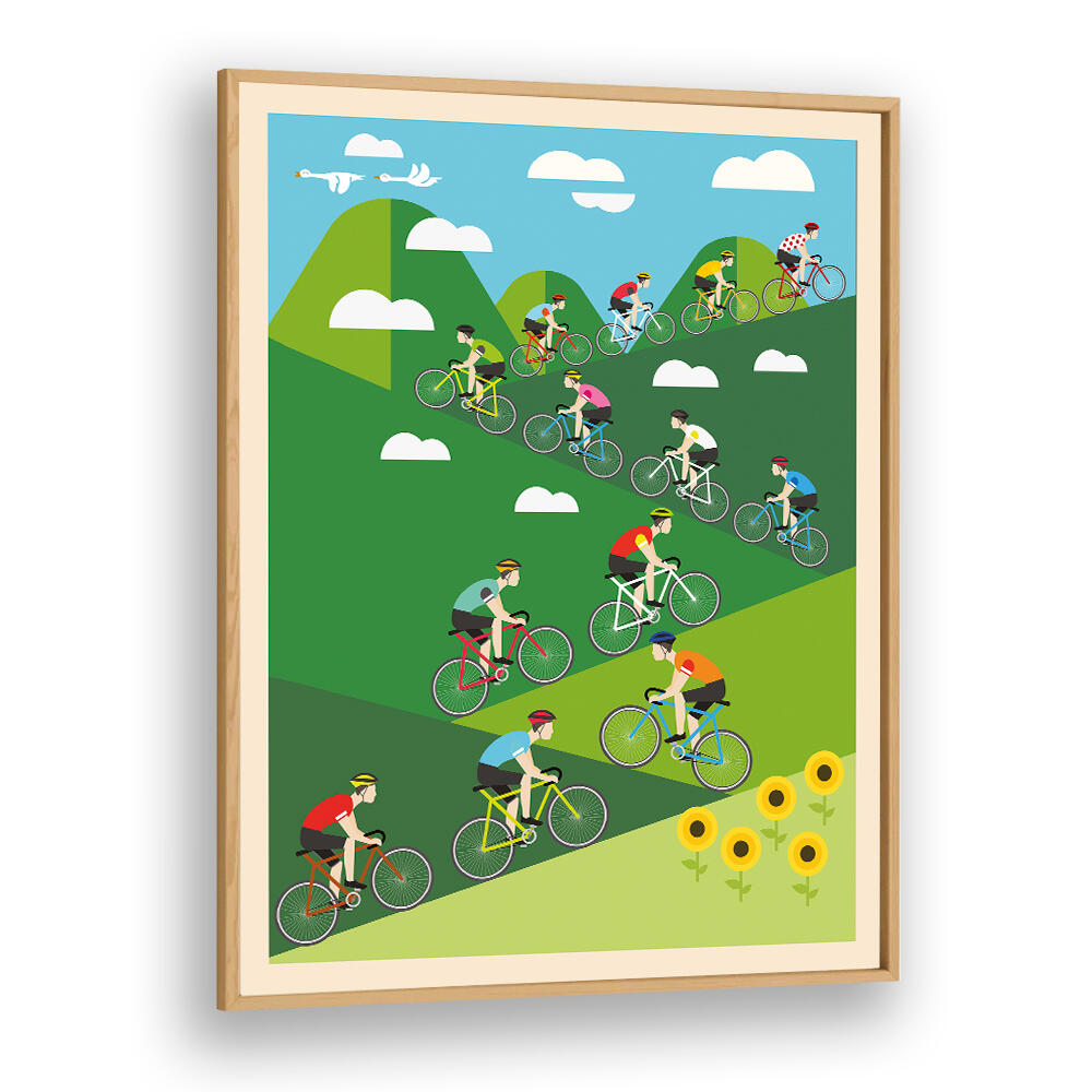 HILL CLIMB CYCLING , SPORTS POSTERS