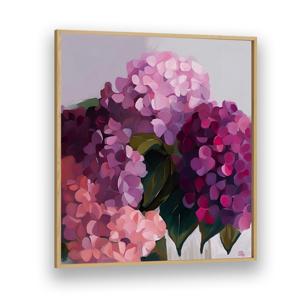 HYDRANGEAS - PINK , FLORAL FLOWER PAINTINGS