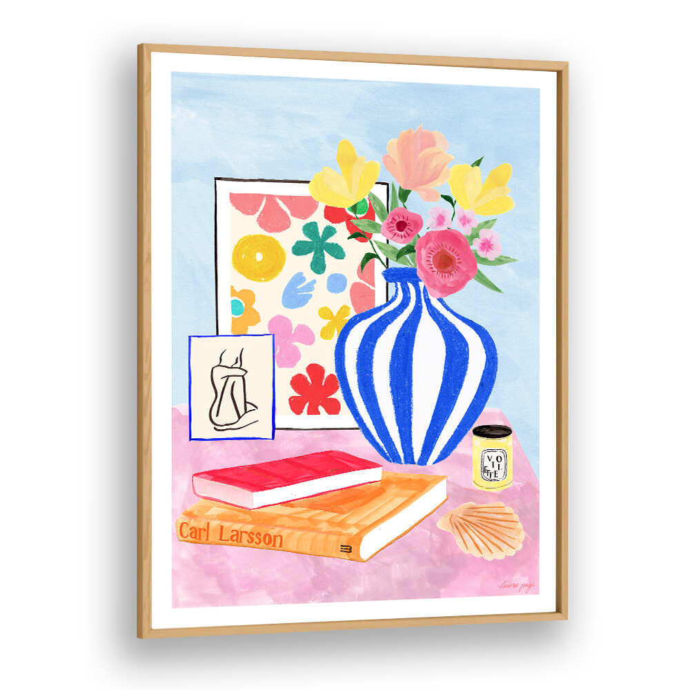 INTERIOR II , FLORAL FLOWER PAINTINGS