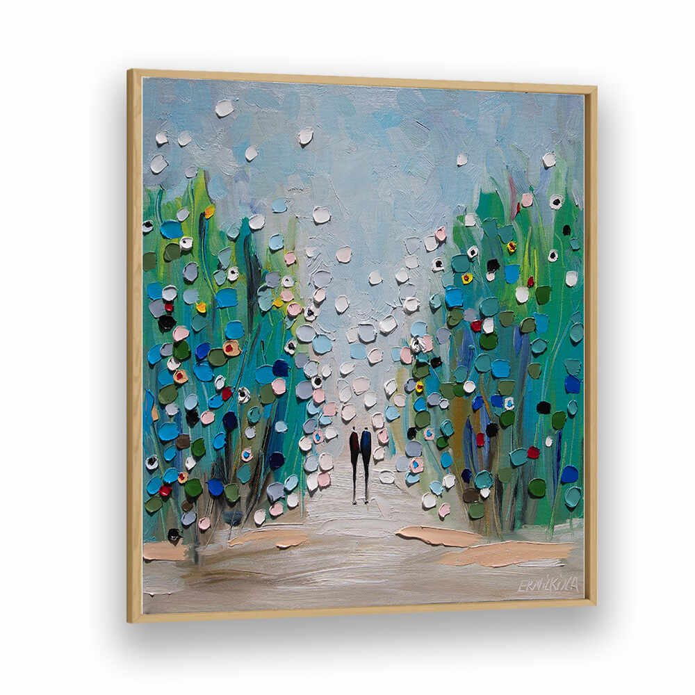 IN THE GARDEN , MODERN IMPRESSIONISM PAINTINGS