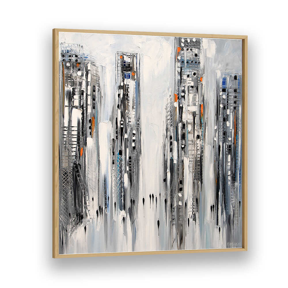 IN THE NEW CITY , MODERN IMPRESSIONISM PAINTINGS