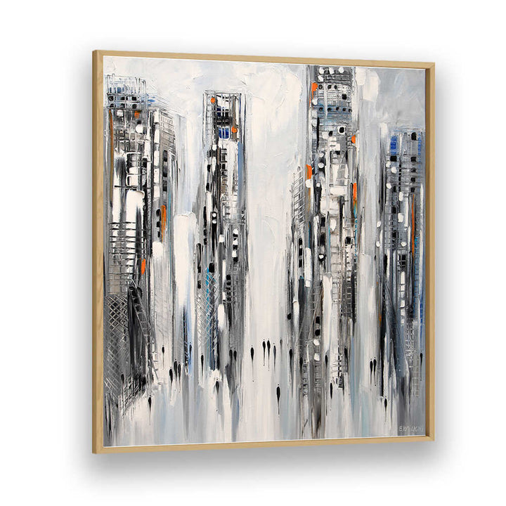 IN THE NEW CITY , MODERN IMPRESSIONISM PAINTINGS