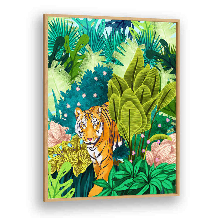 JUNGLE TIGER ART PRINT , ANIMAL PAINTINGS